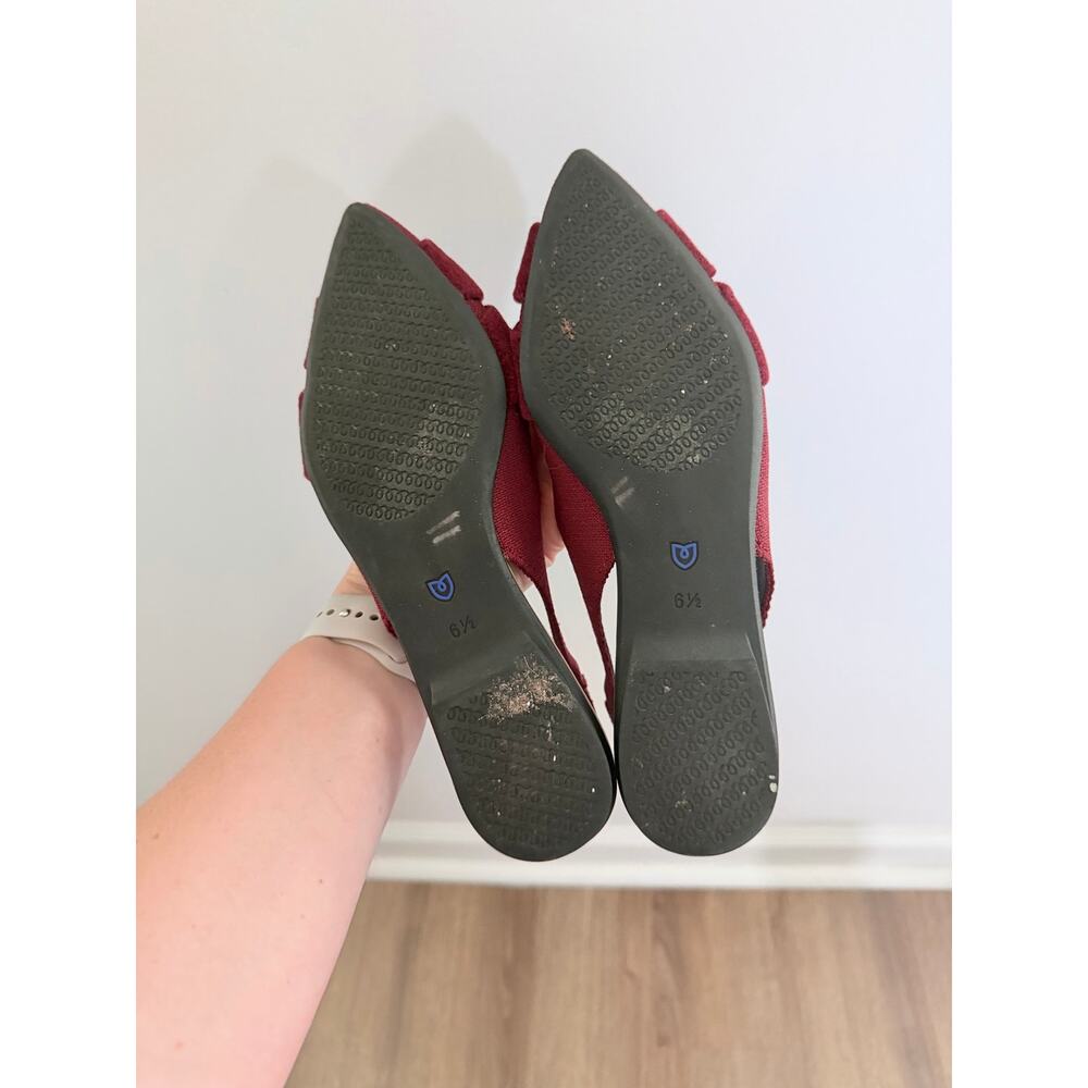 Rothy's The Twist Point Cabernet Slingback Shoe-Size 6.5 - Picture 8 of 9